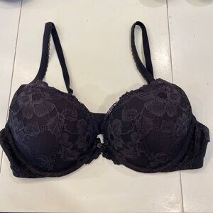 Victoria’s Secret Black Lace Push-up 36C Elegant Bra